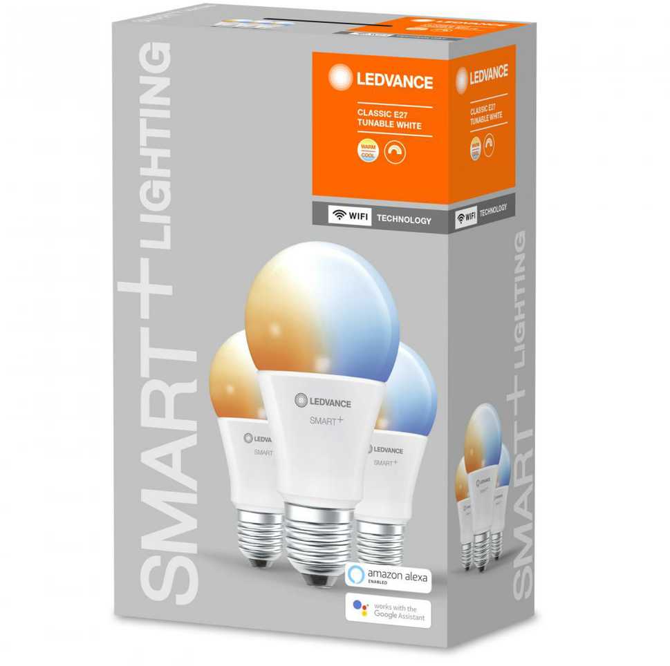 Ledvance 9,5W LED lemputė SMART+ WiFi Classic Tunable Baltas 75, E27, 2700…6500K