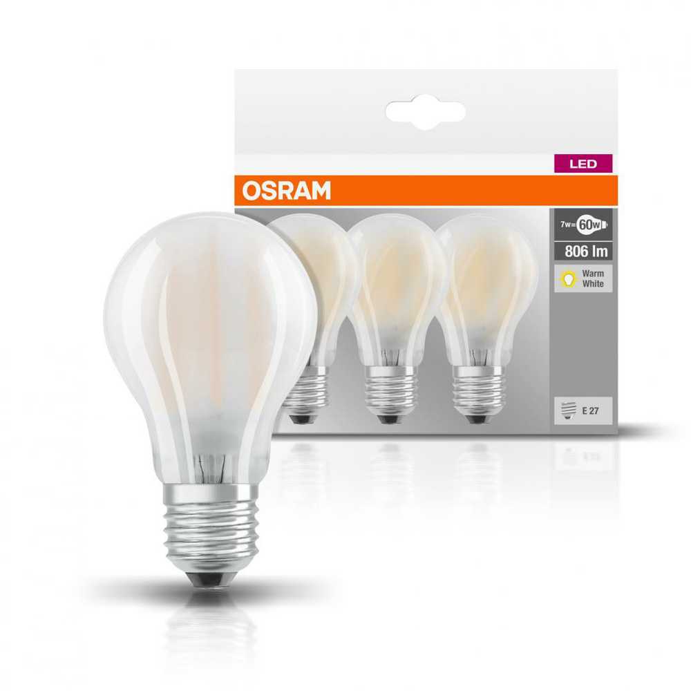 Osram LED ClasA 230V 7W 827 E27 noDIM A++ 806lm 2700K 10000h