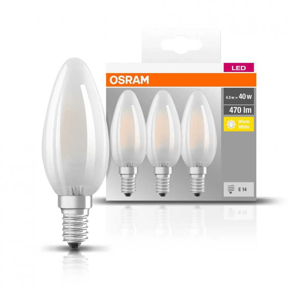 LED lempa Osram B11, 4W, E14, 2700K, 470lm
