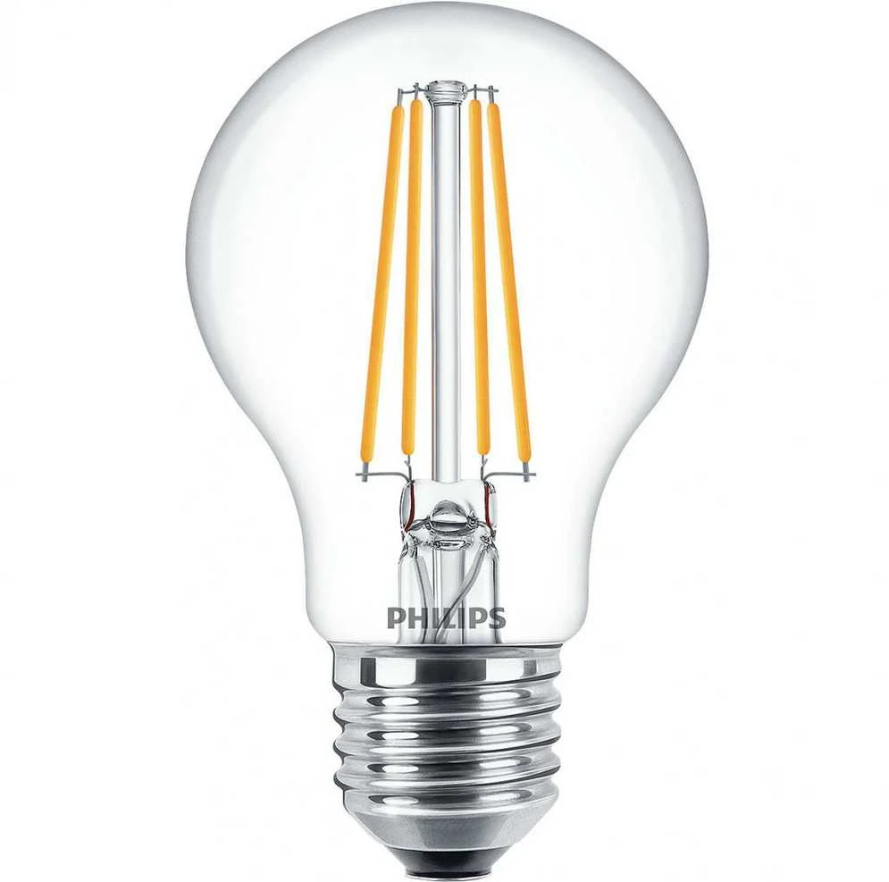 Philips Lemputės LED FILAMENTINĖ 7W E27 A60 827 806LM 3VNT