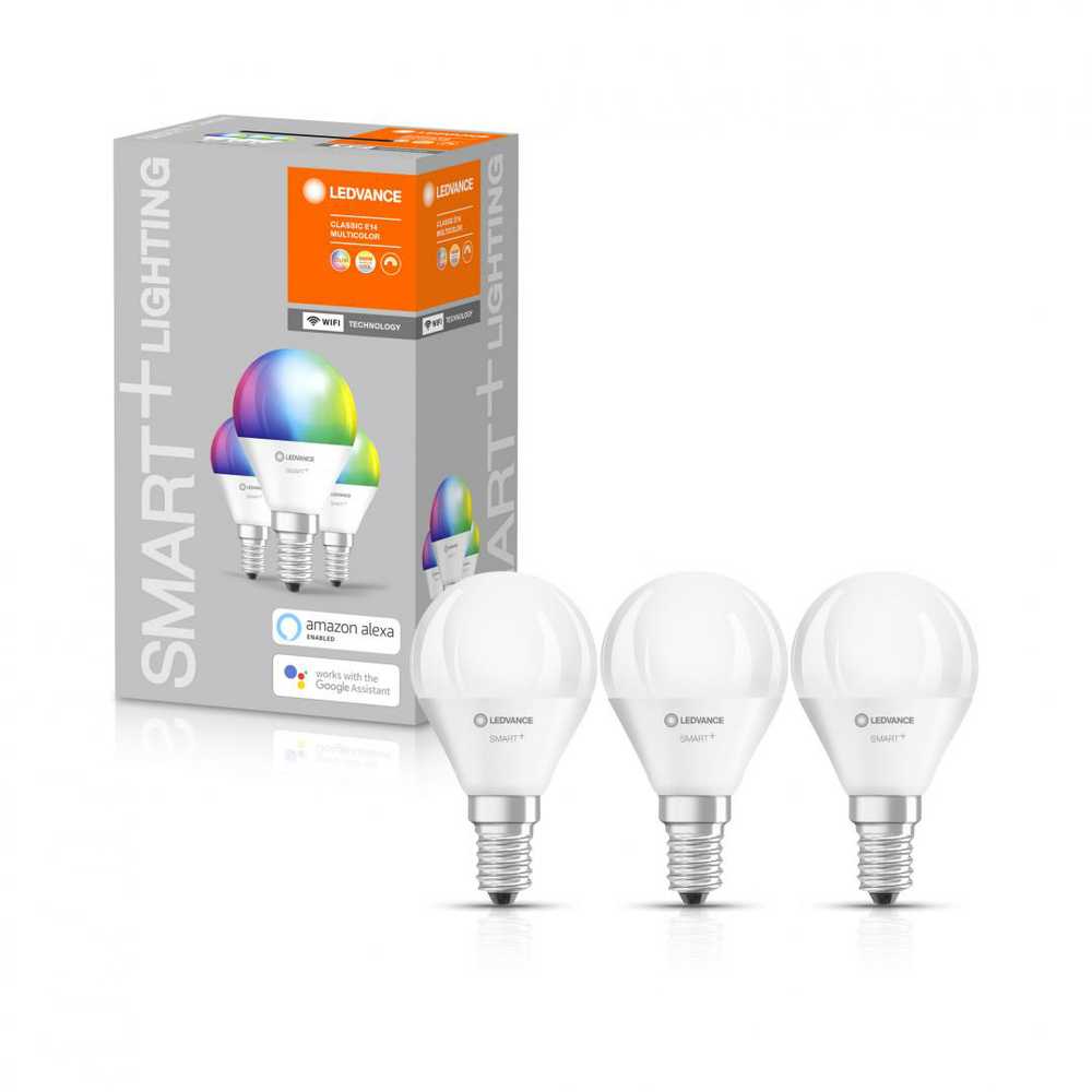 Ledvance 4,9W LED lemputė SMART+ WiFi Mini Bulb Multicolour 40, E14, 2700…6500K