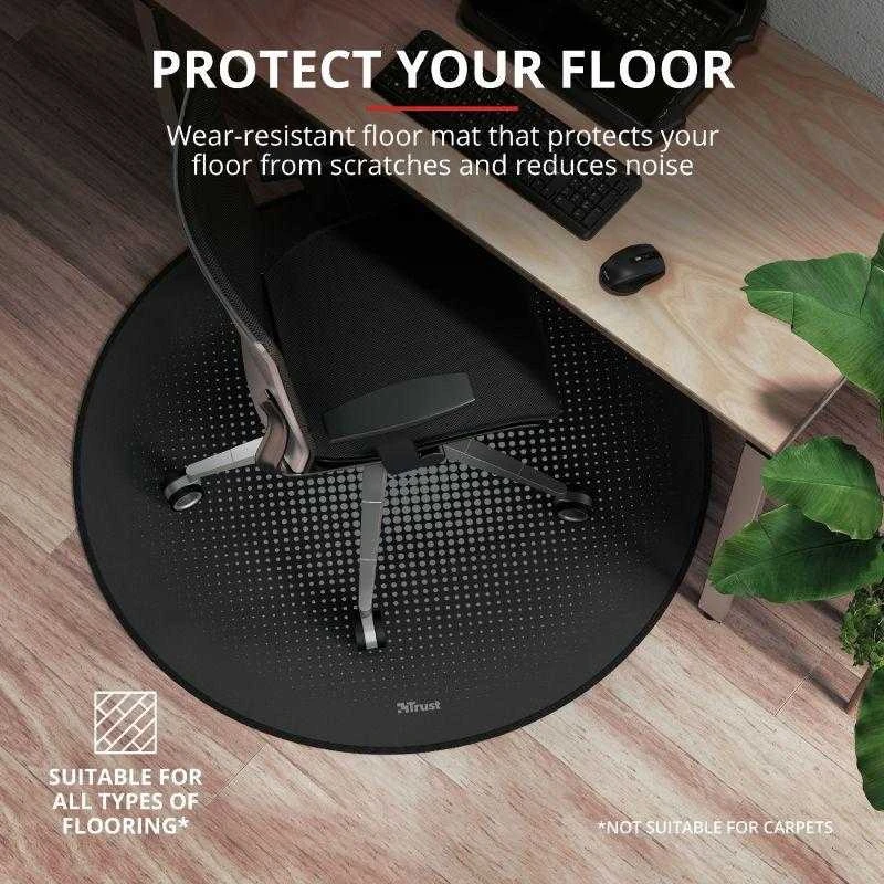 Žaidimų kėdės kilimėlis Trust Mika Round Floor Mat, 24134, 117cm