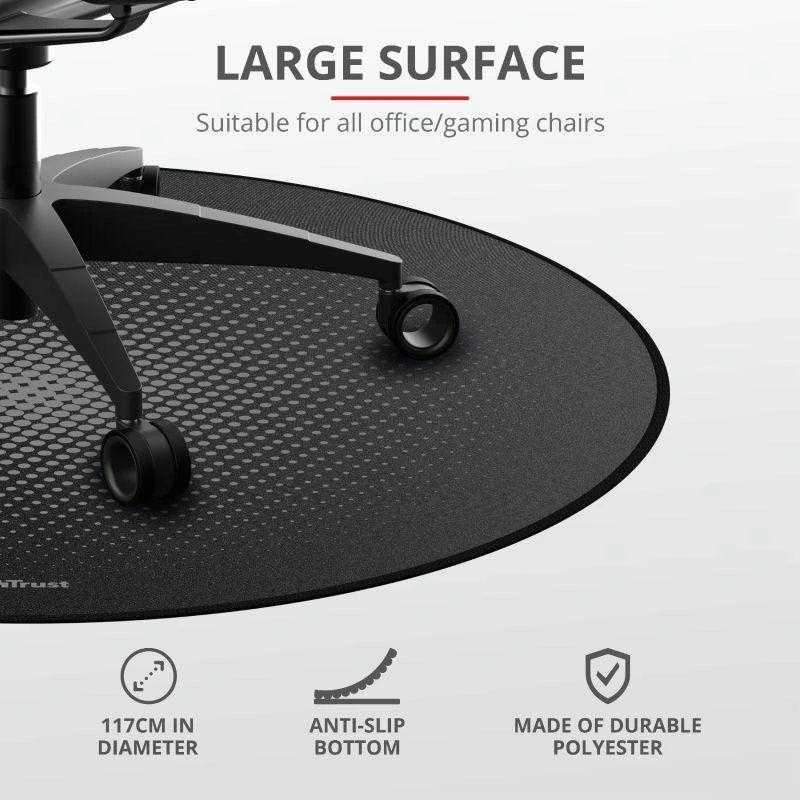 Žaidimų kėdės kilimėlis Trust Mika Round Floor Mat, 24134, 117cm
