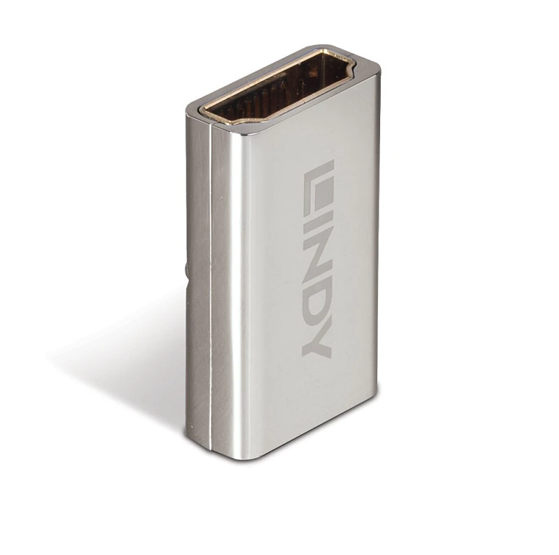 Adapteris - LINDY HDMI 2.1 F/F Adapteris, 48Gbps, 8K, UHD, 60Hz, Sidabrinis