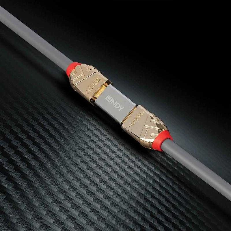 Adapteris - LINDY HDMI 2.1 F/F Adapteris, 48Gbps, 8K, UHD, 60Hz, Sidabrinis