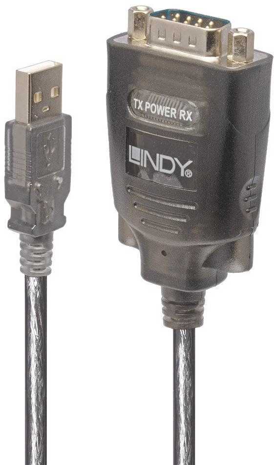Adapteris - LINDY USB į Konverterį su COM, 1.1 m, Juodas