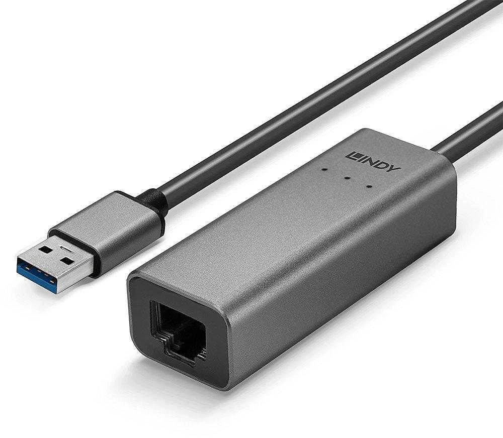 Tinklo Adapteris - LINDY USB 3.0 į 2.5G Ethernet Keitiklis, 2.5Gbps, Aliuminis