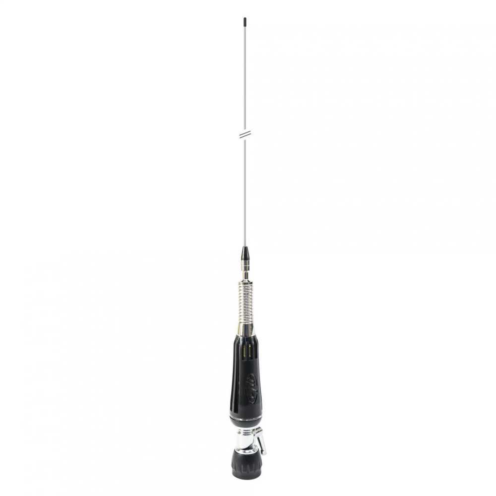 PNI LED 1000 CB sulankstoma antena, 100 cm ilgio, su kabeliu ir fiksuotu „drugelio“ tipo laikikliu, 26-30 MHz, 300 W, šviečia siuntimo metu