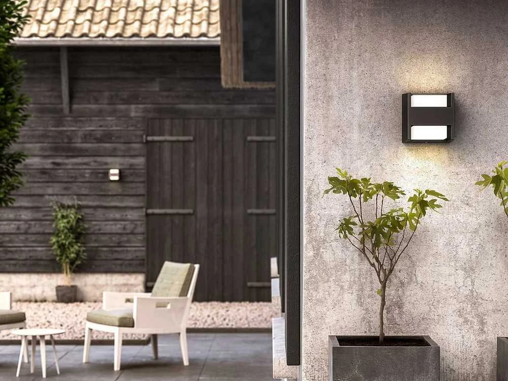 „Kinkiet Signify Philips Outdoor A-Label Arbour Wand UE“ aukštyn ir žemyn 3,8 W 27 K antracito spalvos