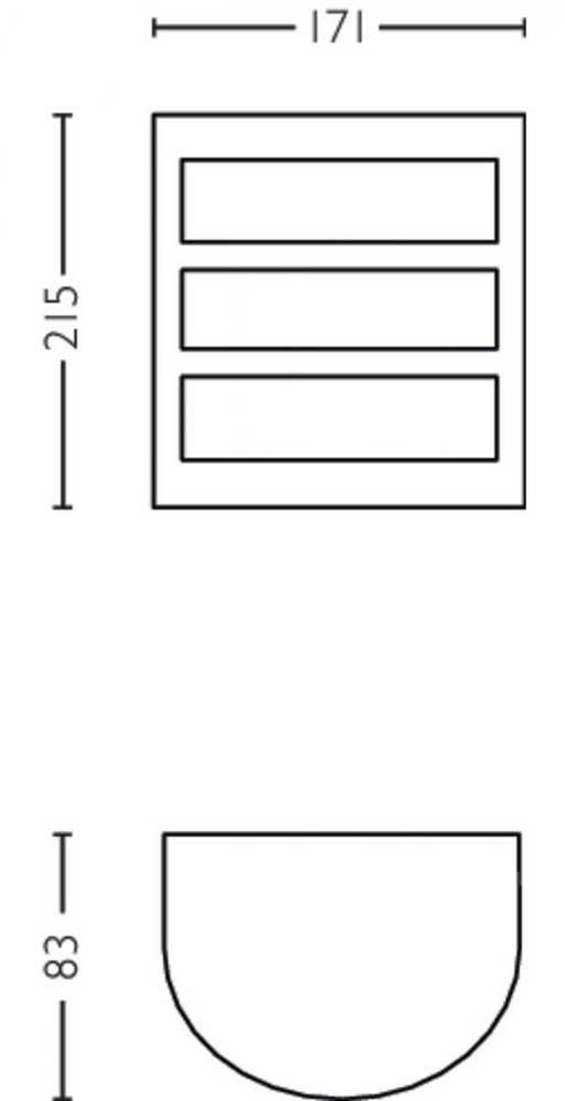 Sieninis šviestuvas Philips Python Kinkiet zewnętrzny LED 2700K antracito IP44
