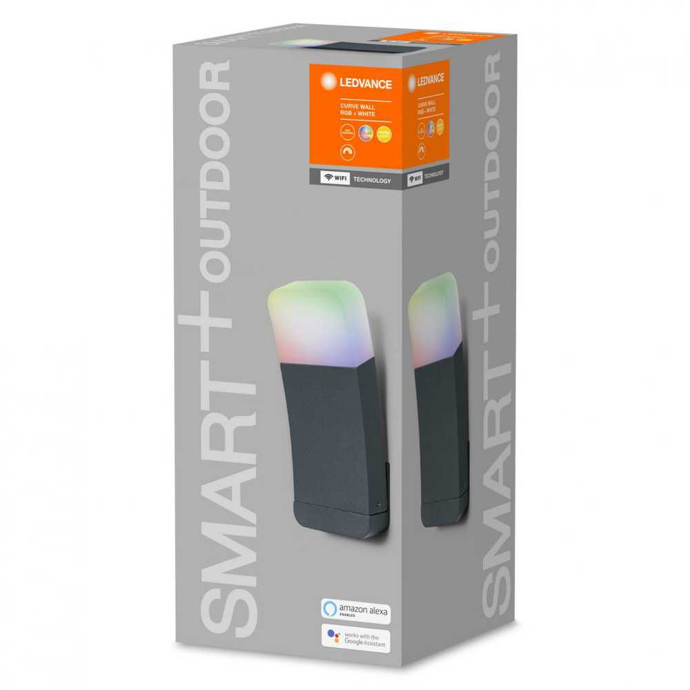 Ledvance 9W LED šviestuvas SMART+ WIFI CURVE DG, tamsiai pilkas, 3000K, reguliuojamos RGB spalvos, 80cm