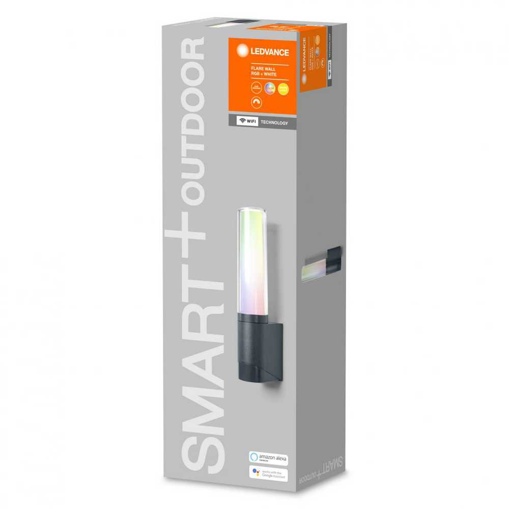 Ledvance Smart 7,5W LED šviestuvas SMART+ WIFI FLARE, tamsiai pilkas, 3000K, reguliuojamos RGB spalvos, 80cm