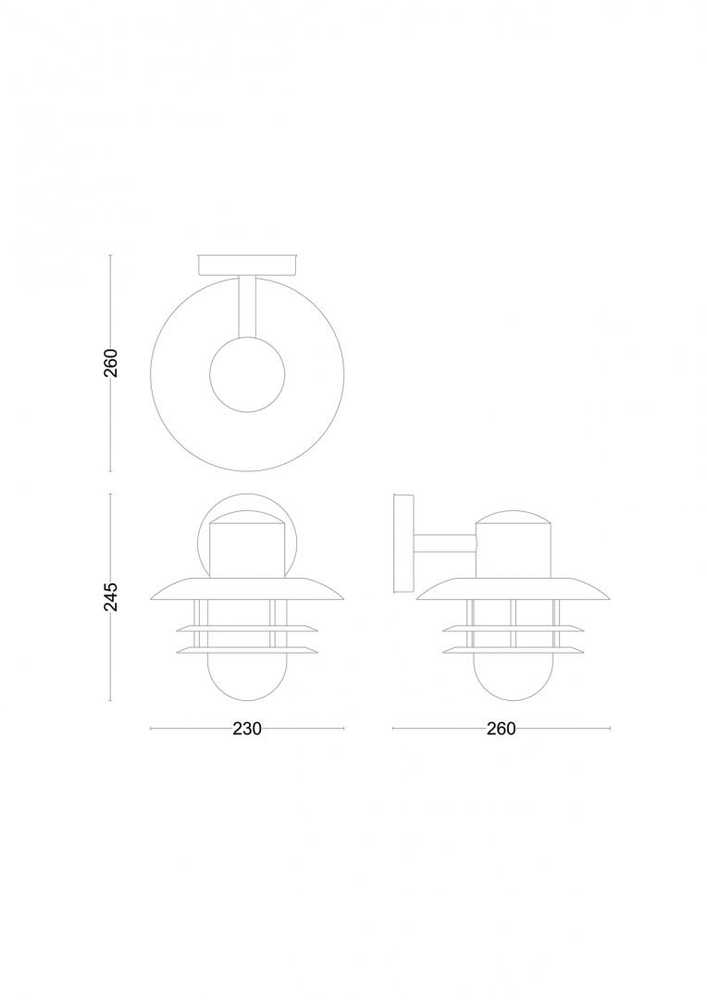 Sieninis šviestuvas Aplica pentru exterior Philips INYMA, 1xE27, max 25W, IP44 ,245x260x230mm, Negru