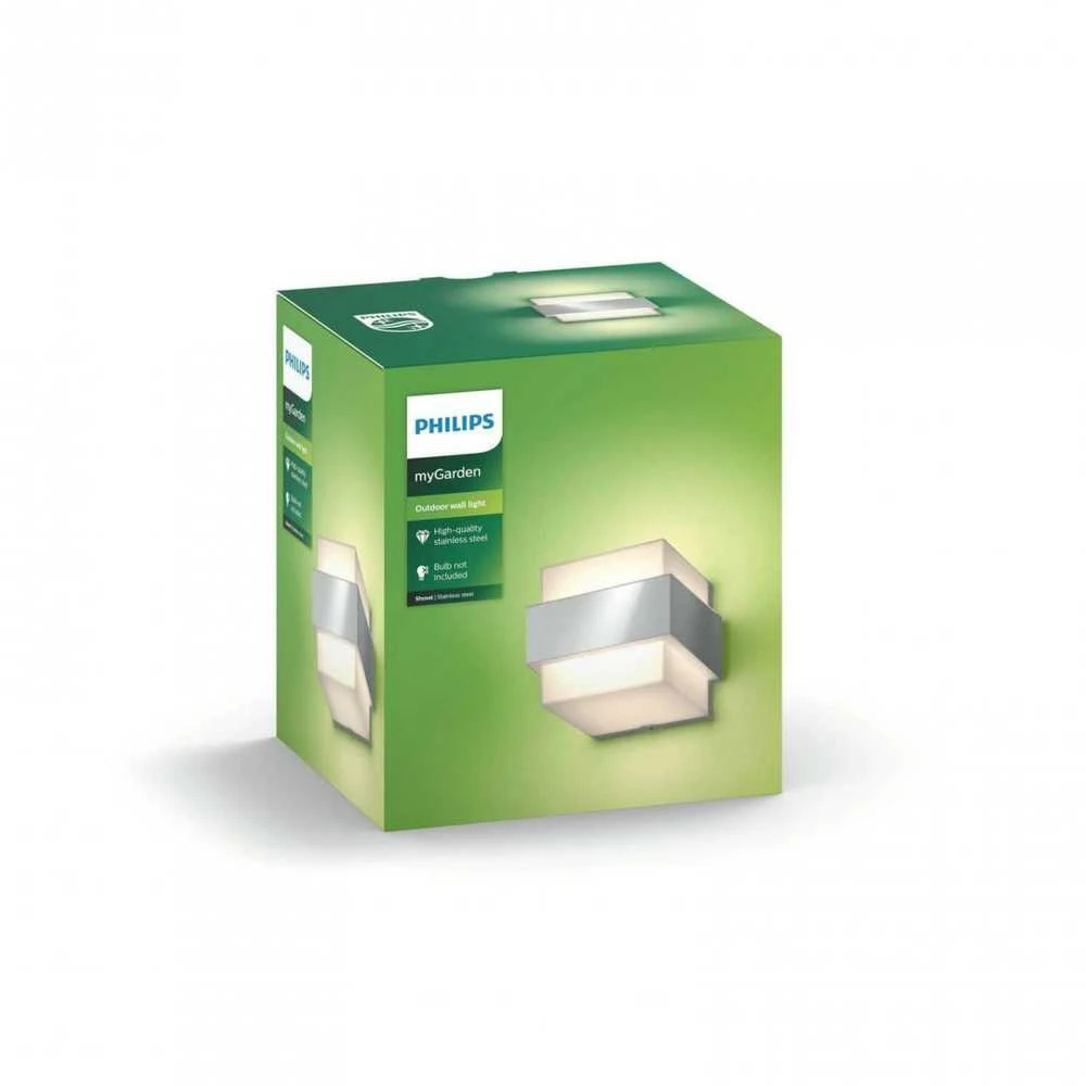 Signify Philips Shovel lubinis šviestuvas sieninis šviestuvas exkl LM 1x9,5W nerūdijantis plienas
