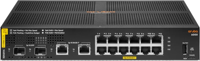 Šakotuvas Hewlett Packard (HP) HPE Aruba 6000 12G CL4 2SFP 139W jungiklis
