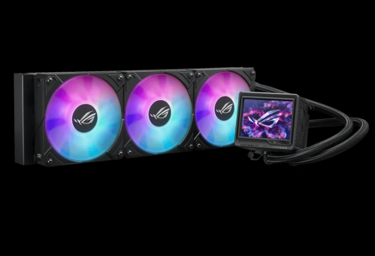 Asus ROG RYUJIN III 360 ARGB su LED ventiliatoriais ir ekranu