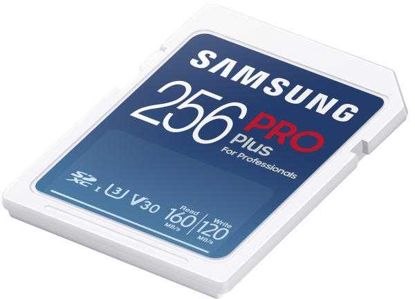 SAMSUNG PRO Plus SD atminties kortelė 256 GB 160 MB/s***
