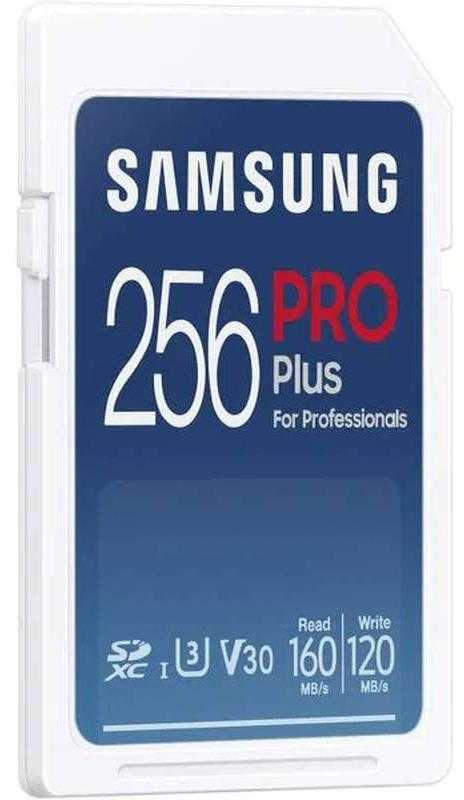 SAMSUNG PRO Plus SD atminties kortelė 256 GB 160 MB/s***