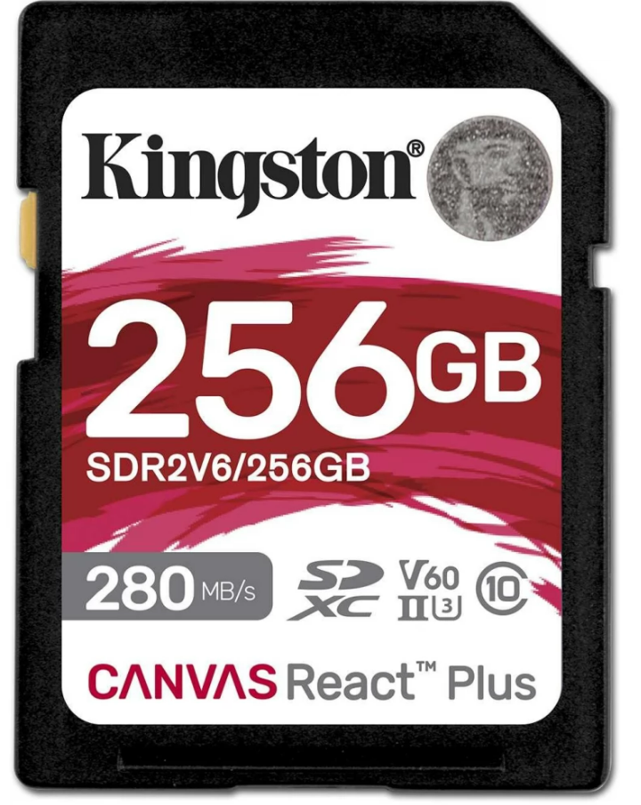 Atminties kortelė Kingston | Canvas React Plus | 256 GB | SD | Flash atminties klasė 10
