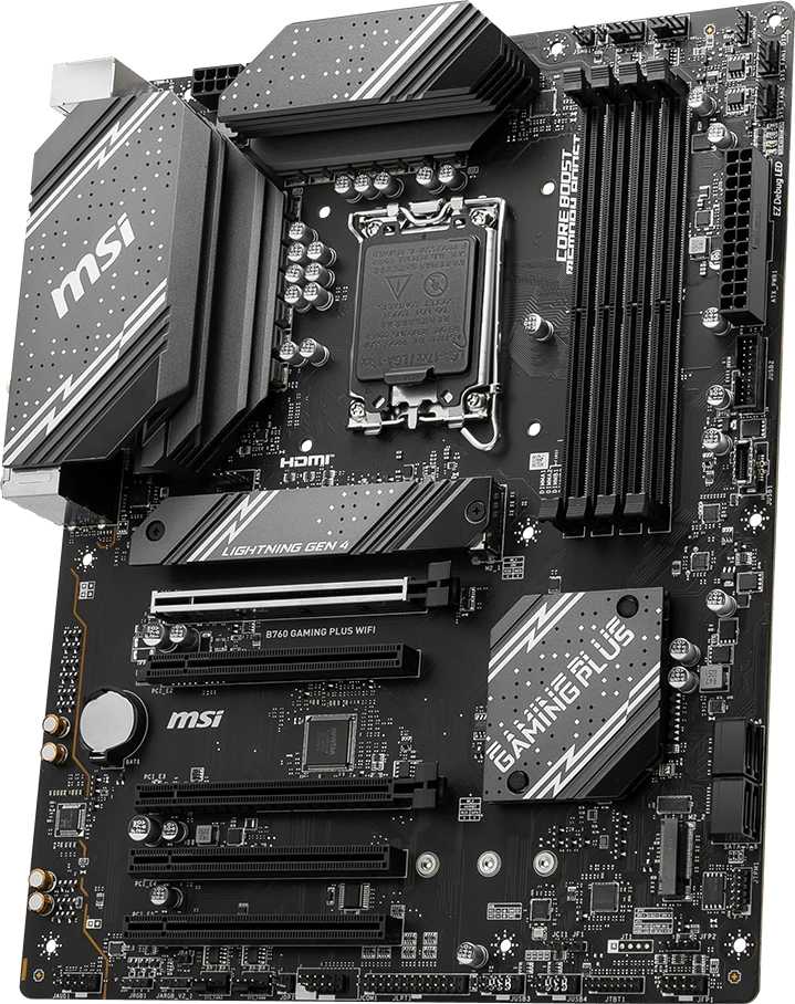 Pagrindinė plokštė MSI B760 GAMING PLUS WIFI LGA 1700 1xDP 1xHDMI