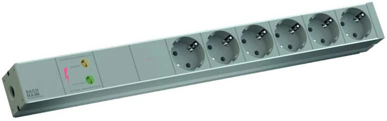 Bachmann 333.402 elektros tinklo ilgintuvas 2 m 6 AC išvestis(ys / čių) Vidaus Pilka