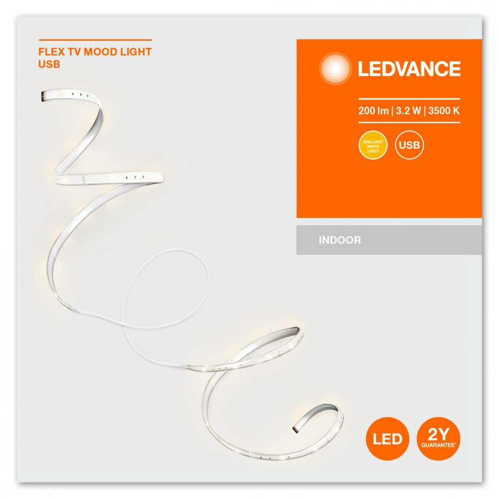 Ledvance|Mood Light Flex LED Cool Baltas 3500K USB|2,7 W|Baltas|3500 K