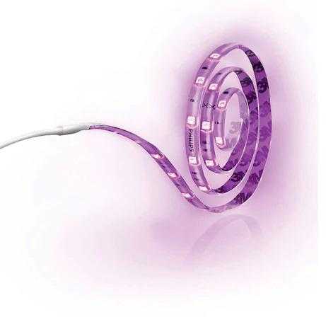 Banda LED RGB Philips myLiving, 17W, 220-240V, 260 lm, lumina albasicolor (2700-6500K), IP20, cu variator si comutator, 5 metri