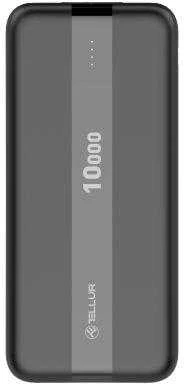 Tellur PBC103 10000mAh išorinė baterija, 2xUSB+Type-C+MicroUSB, juodas