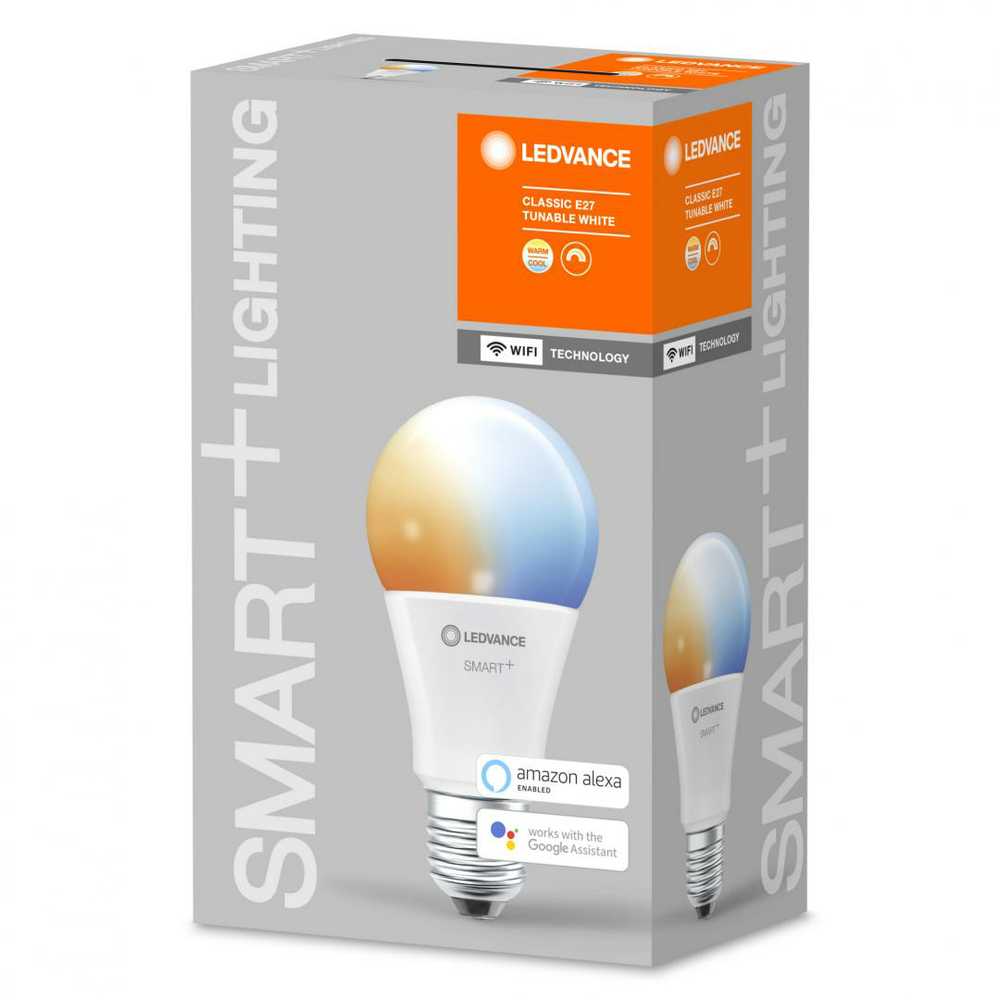 Ledvance 9,5W LED lemputė SMART+ WiFi Classic Tunable Baltas 75, E27, 2700…6500K