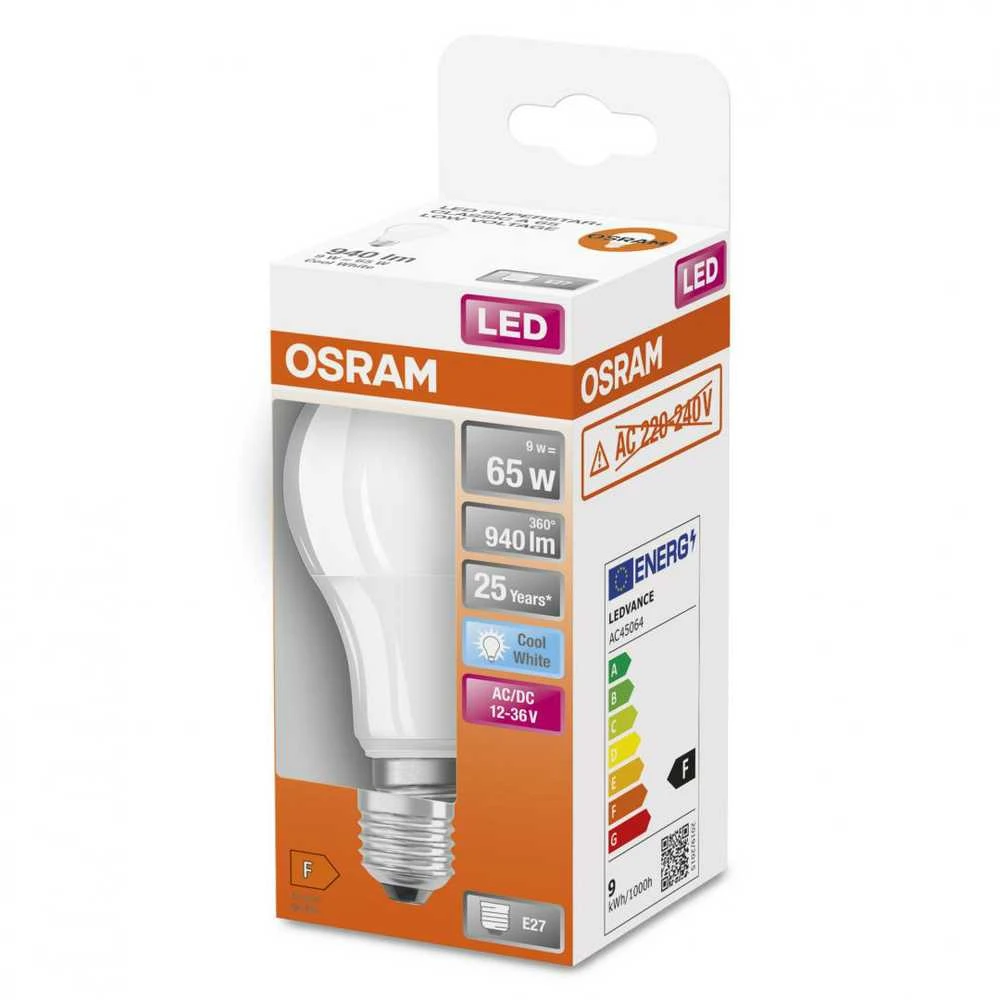 Osram 9W LED lemputė CLASSIC A, E27, baltos matinės sp., 4000K