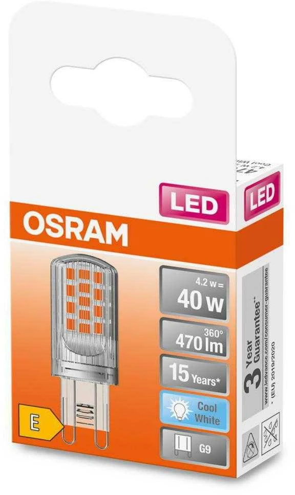 Osram LED lemputė OSRAM, G9, 3.8W, 470lm, 4000K
