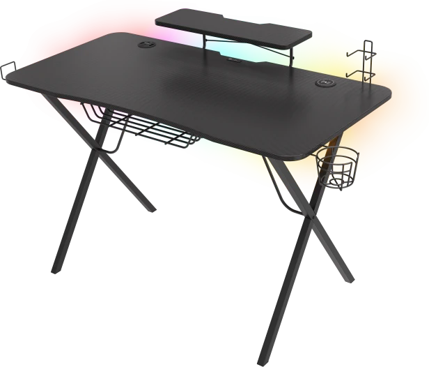 Žaidimų stalas Genesis Holm 300 RGB, Juodos spalvos