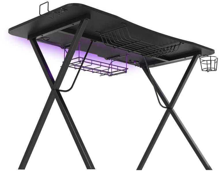 Žaidimų stalas Genesis Holm 300 RGB, Juodos spalvos