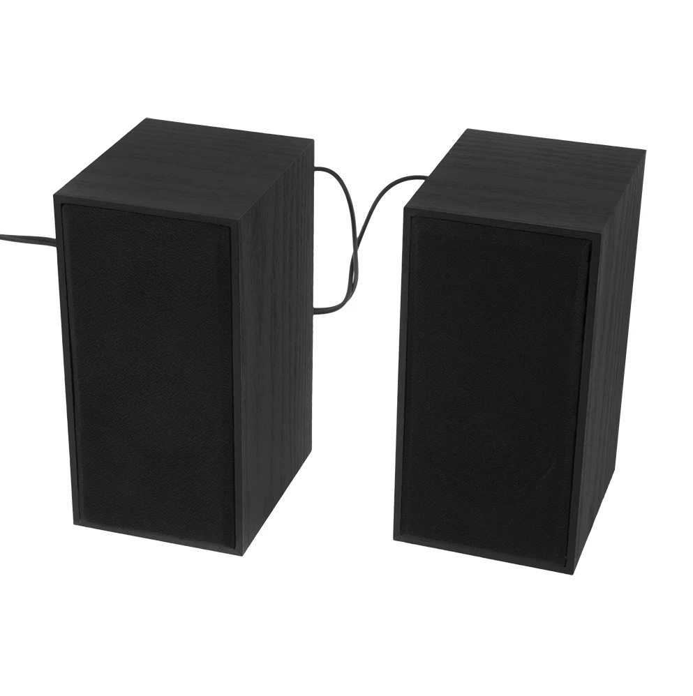 Kompiuterio kolonėlės Tellur Basic 2.0 garsiakalbiai, 6W, USB/Jack, Medinis dėklas, Garso valdymas, Juodas