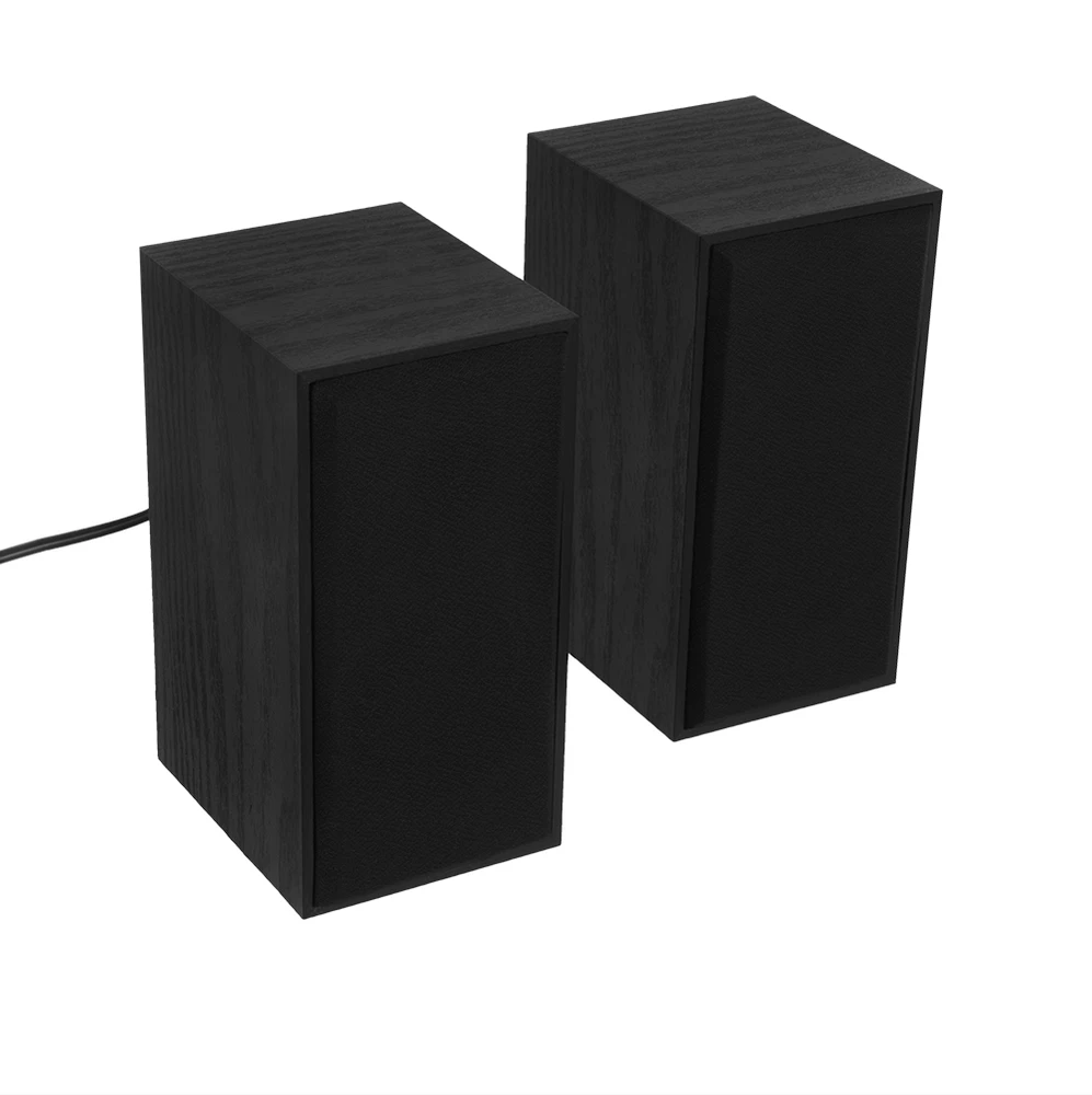 Kompiuterio kolonėlės Tellur Basic 2.0 garsiakalbiai, 6W, USB/Jack, Medinis dėklas, Garso valdymas, Juodas
