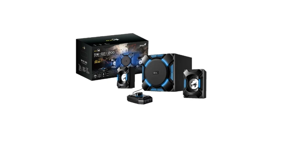 Kompiuterio kolonėlės GENIUS garsiakalbiai GX GAMING SW-G2.1 1200/ 2.1/ 36W/ juoda