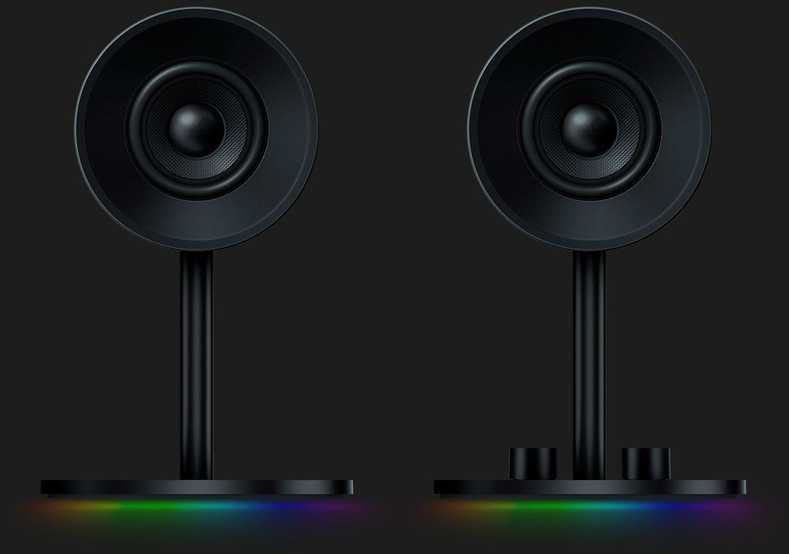 Kolonėlės Razer Nommo Chroma (Juodos) su apšvietimu