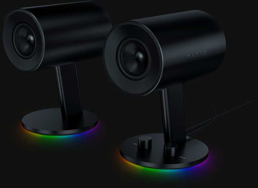 Kolonėlės Razer Nommo Chroma (Juodos) su apšvietimu