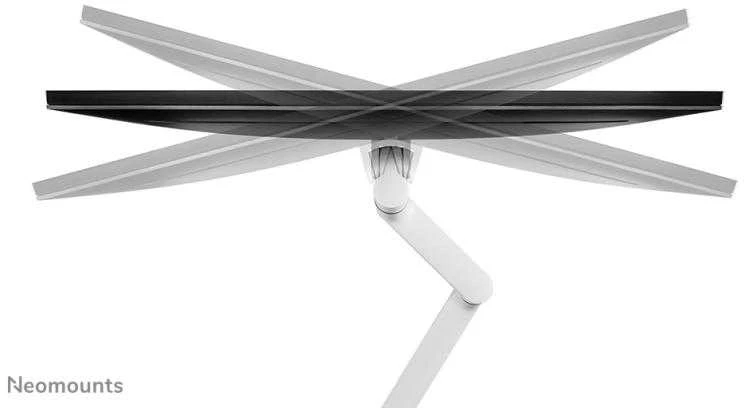 Laikiklis NEOMOUNTS SCREEN STALO MONTAVIMAS DVIEJIEMS MONITORIAMS, Baltas (CLAMP+GROMMET)