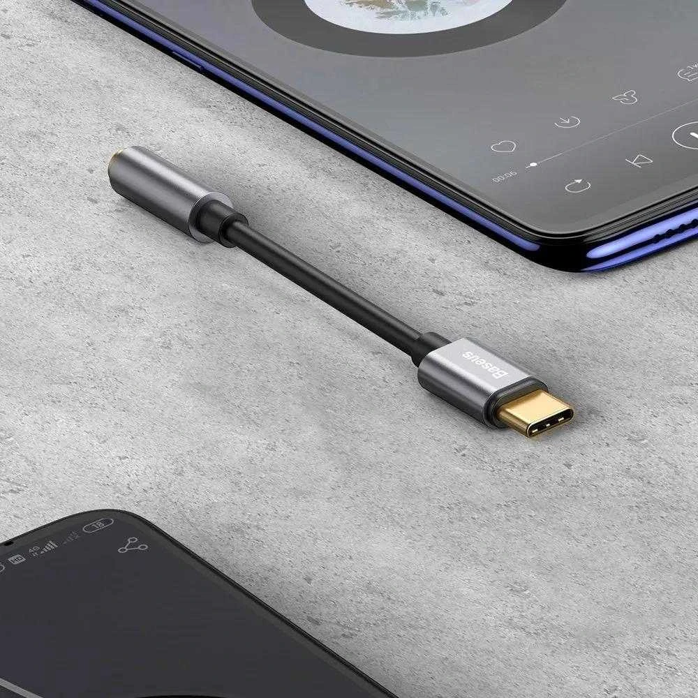 Adapteris USB C kištukas - 3.5mm stereo lizdas BASEUS