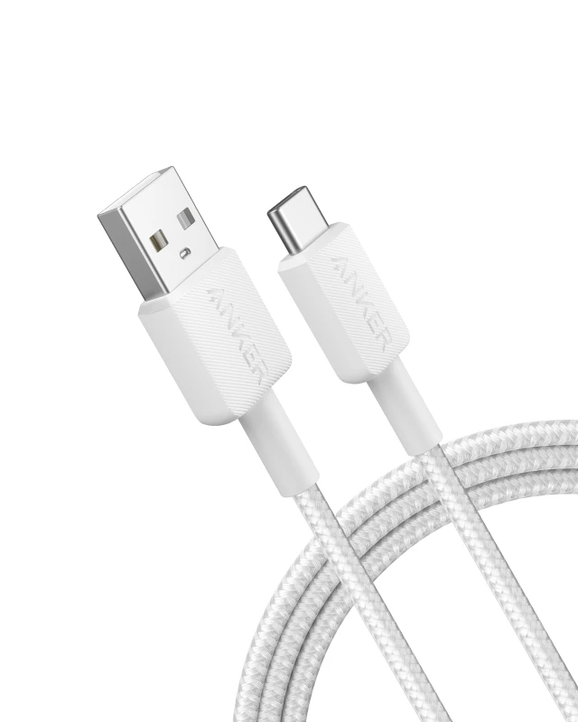 „Anker 322“ nailono kabelis, „Baltas“ | A81H6G21 | USB-A–USB-C