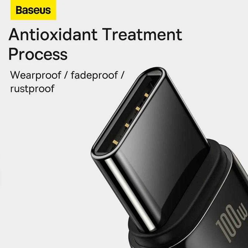Baseus volframo auksinis kabelis USB prie USB-C, 100 W, 2 m (juodas)