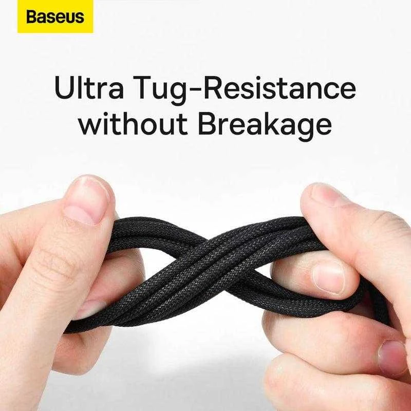 Baseus volframo auksinis kabelis USB prie USB-C, 100 W, 2 m (juodas)