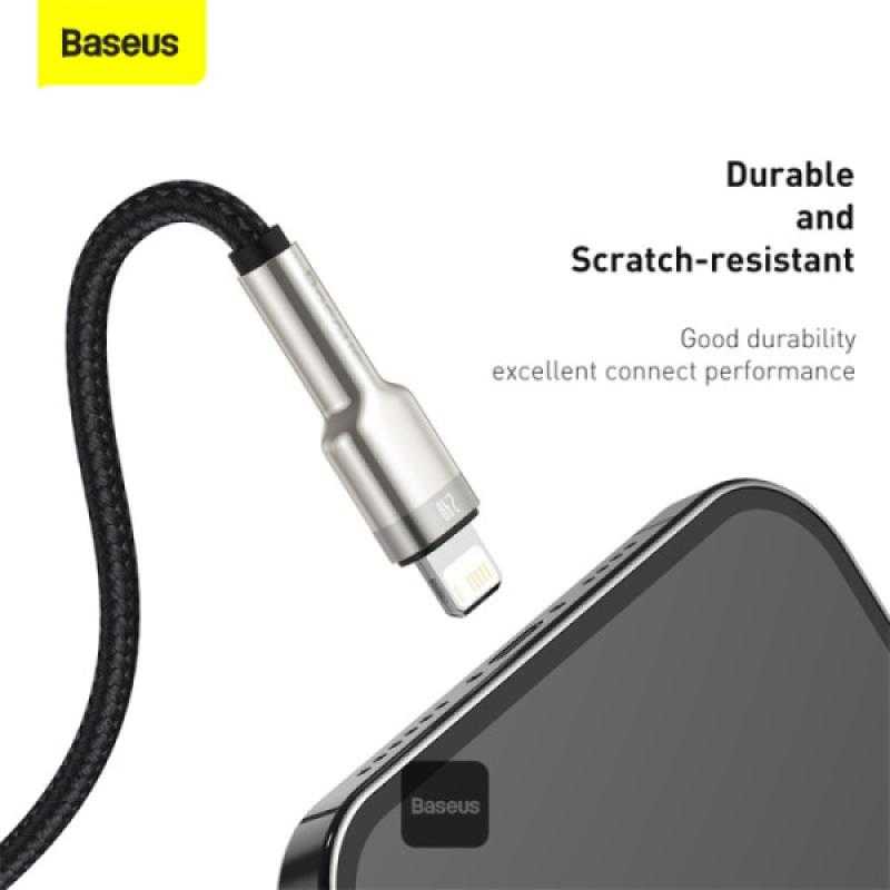 Baseus Cafule USB - Lightning kabelis 2.4A 0.25m - Juodas