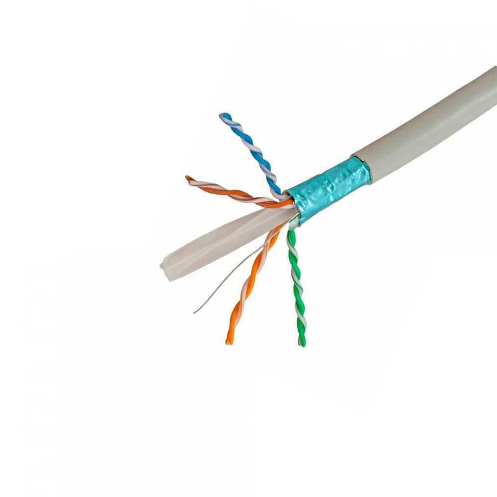 FTP kabelis CAT6 PNI F06 su 4 poromis 1 Gigabit internetui ir stebėjimo sistemoms, ritė 305m