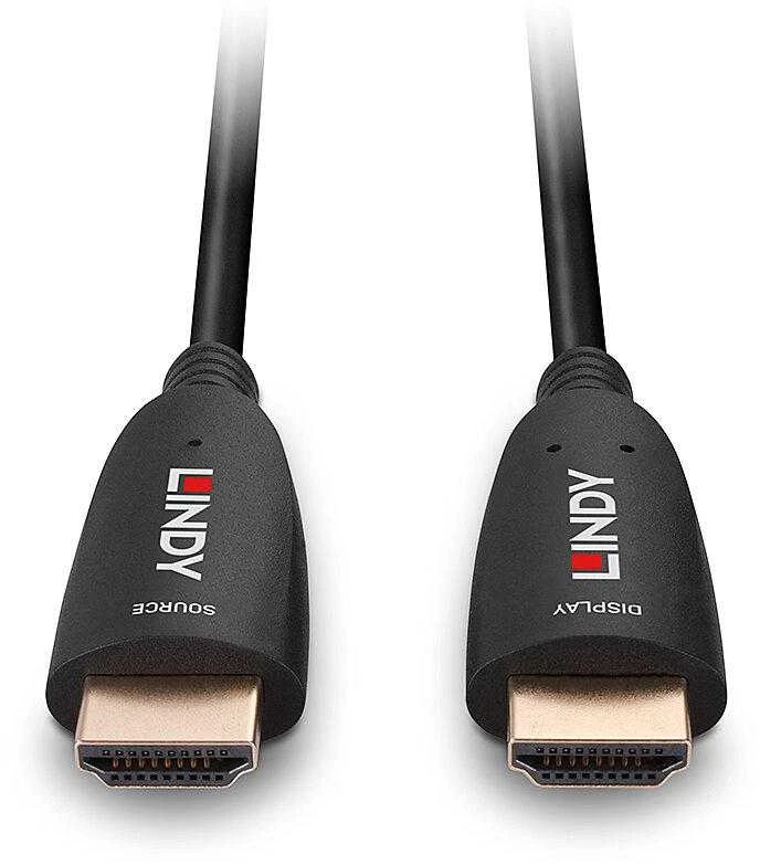 HDMI Laidas - LINDY Šviesolaidinis Hibridinis HDMI 8K60 Laidas, 10 m, Juodas