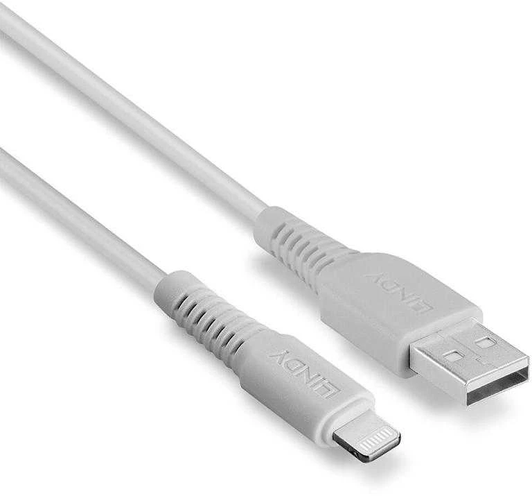 USB Kabelis - LINDY USB tipo A į Lightning Laidas, 480Mbps, 1 m, Baltas