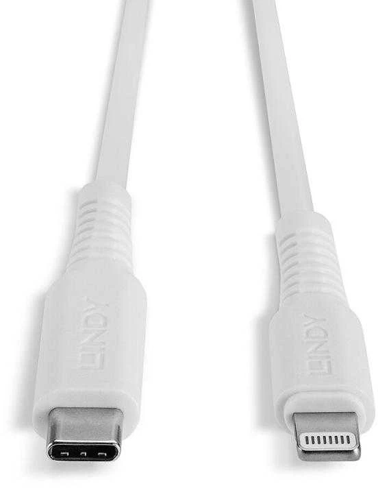 USB Kabelis - LINDY USB Type C į Lightning Laidas, M/M, 480Mbps, 1 m, Baltas