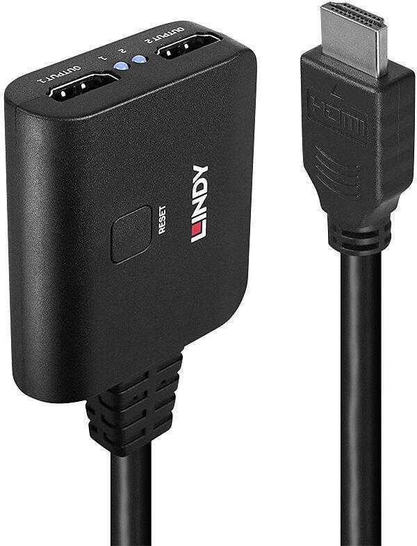 Lindy HDMI 4K60 skirstytuvas su dvejomis išvestimis