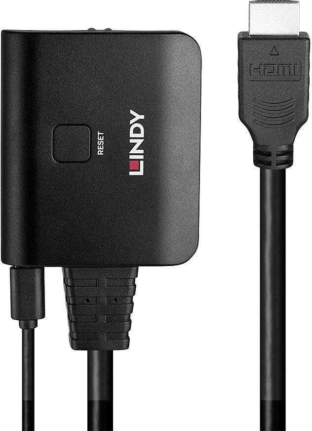 Lindy HDMI skirstytuvas su atstatymo mygtuku